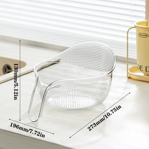 Rice washing bowl with - rice,