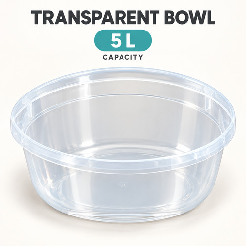 Piece clear round bowl - 3, set