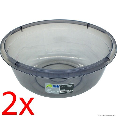 Grey clear washing up bowl - washing,