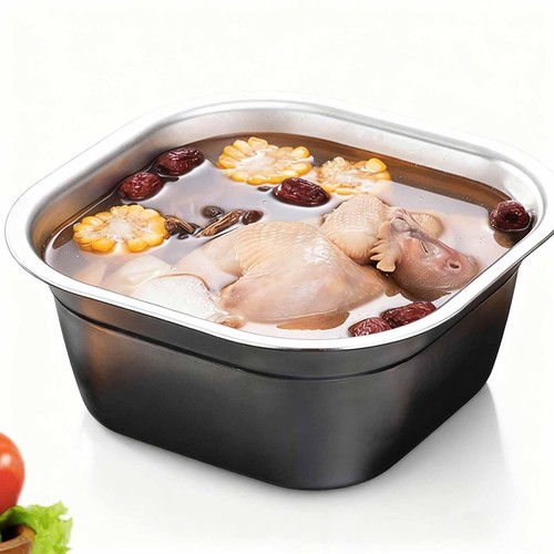 Stainless steel square basin - square,