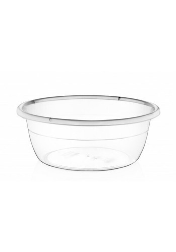 Clear plastic basin round - clear,