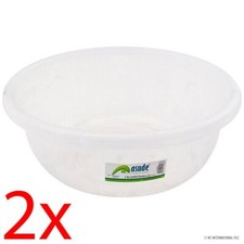 2 X CLEAR WASHING UP BOWL