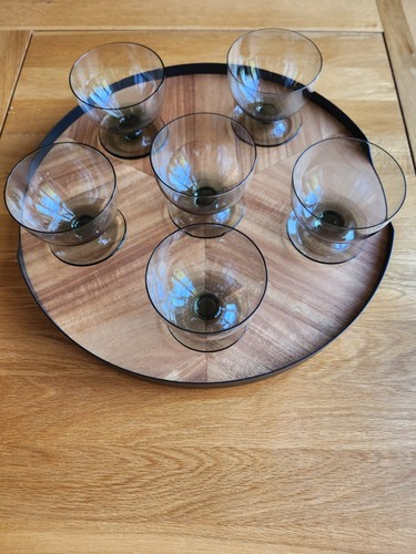 Vintage clear glass footed - vintage,