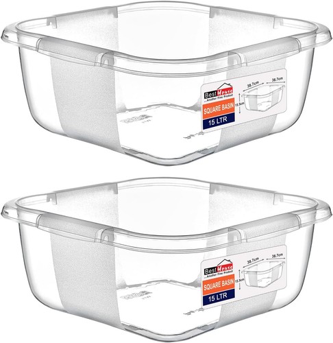 15l square plastic basin - |,