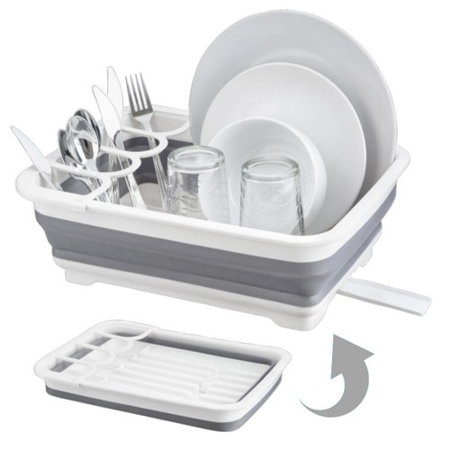 Collapsible dish rack - collapsible,