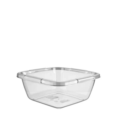 Clear plastic basin square - plastic,