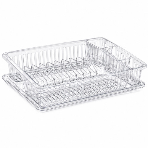 Transparent dish drainer rack - dish,